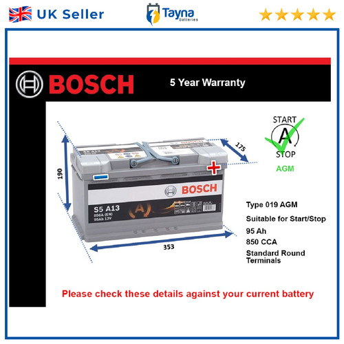Agm car battery fits - car,