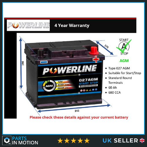 Agm car battery fits zs - fits,