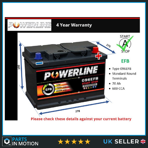 Efb car battery - battery, fits