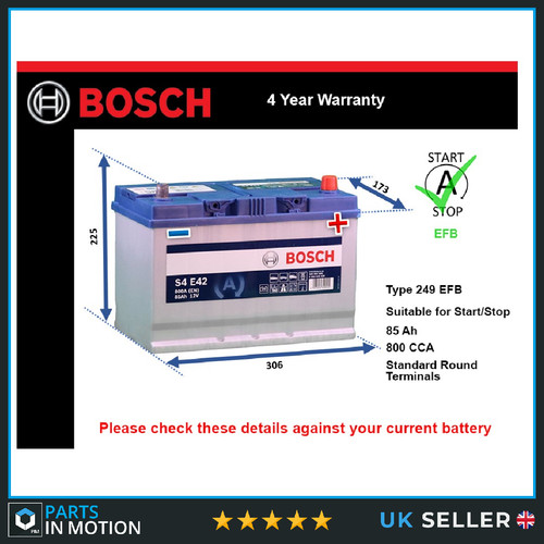 Efb car battery fits mazda - efb,