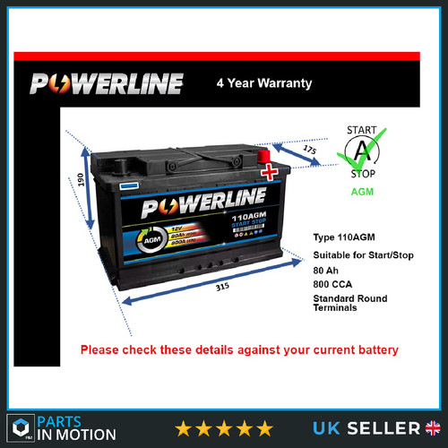 Agm car battery fits mercedes - fits,