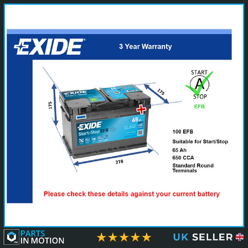 Efb battery fits ford focus - battery,