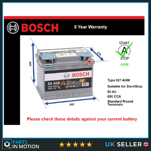 Agm car battery fits zs - car,