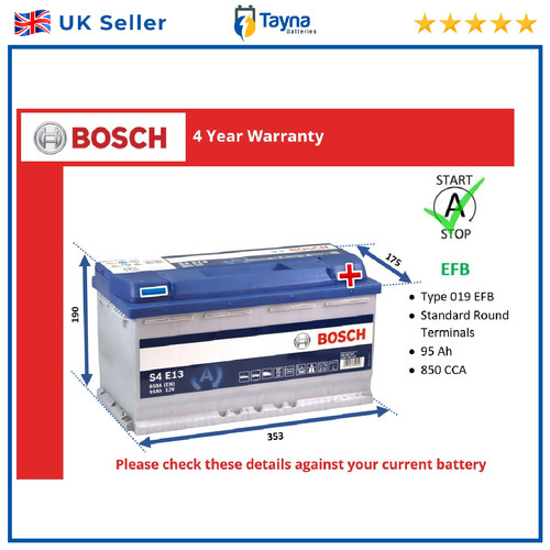 Efb car battery fits alfa - efb,