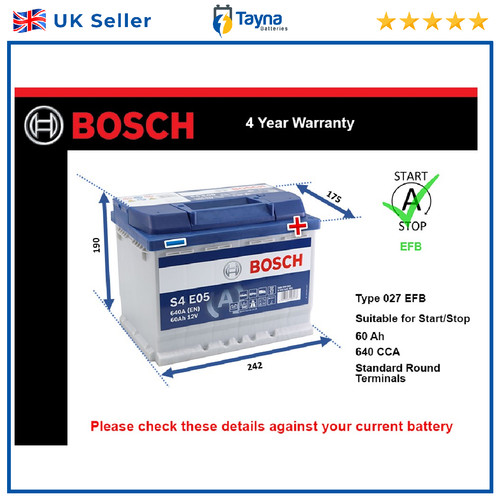 Efb car battery fits nissan - battery,