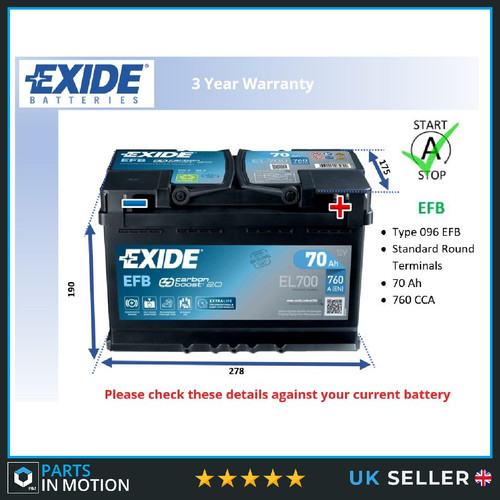 Efb battery fits cupra - efb,