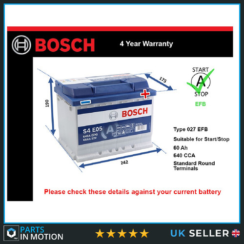 Efb car battery fits audi - efb,