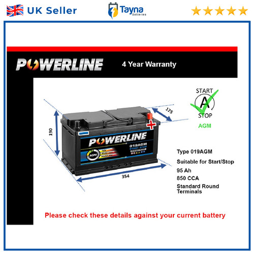 Agm car battery fits bmw - car,